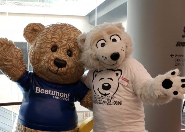 Beary the adorable Polar Bear Mascot visits Beaumont children’s ...