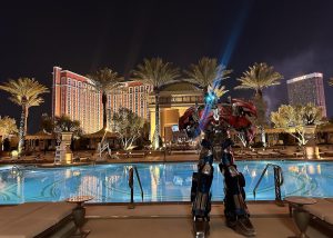 transformers optimus prime corporate event in Los vegas at the venetian resort