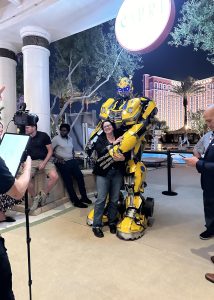 transformers bumblebee robot corporate event in los vegas at the venetian resort