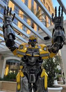 transformers bumblebee robot corporate event in los vegas at the venetian resort