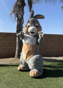 easter bunny entertainer delighting guests at a san diego easter brunch event